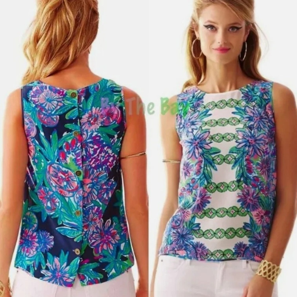 Lilly Pulitzer Iona Silk Sleeveless Blouse